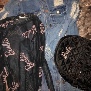 Barbie Misguided Bookbag , bodysuit , & jacket